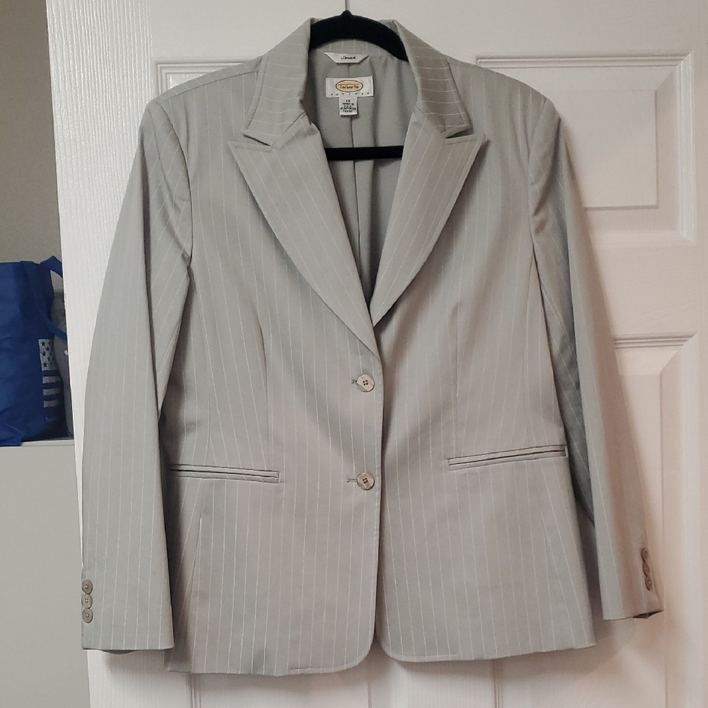 Talbots Gray Striped Blazer